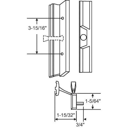 Strybuc Patio Door Handle Assy. 900-21409B